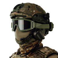 Комплект: шолом FAST NIJ IIIA + активні навушники M32H + кавер мультикам + балаклава + тактичні окуляри. Колір: олива-мультикам