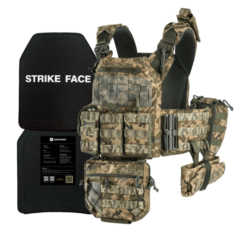 Бронежилет DFP 6-го класу. Керамічні бронеплити 2,8 кг (алюміній оксид). Колір: піксель