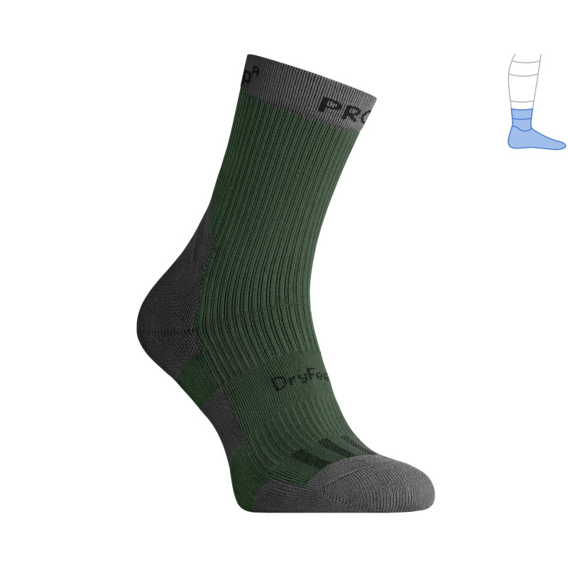 Компресійні шкарпетки Protector "MidDry+" демісезон з утепленням Ахіллу Зелений