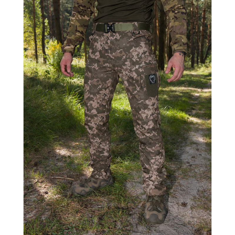 Брюки карго тактические Bezet Softshell Эшелон Пиксель