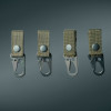 Universal carabiner attachment with button DEFua Olive (4pc)