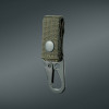 Universal carabiner attachment with button DEFua Olive (1pc)