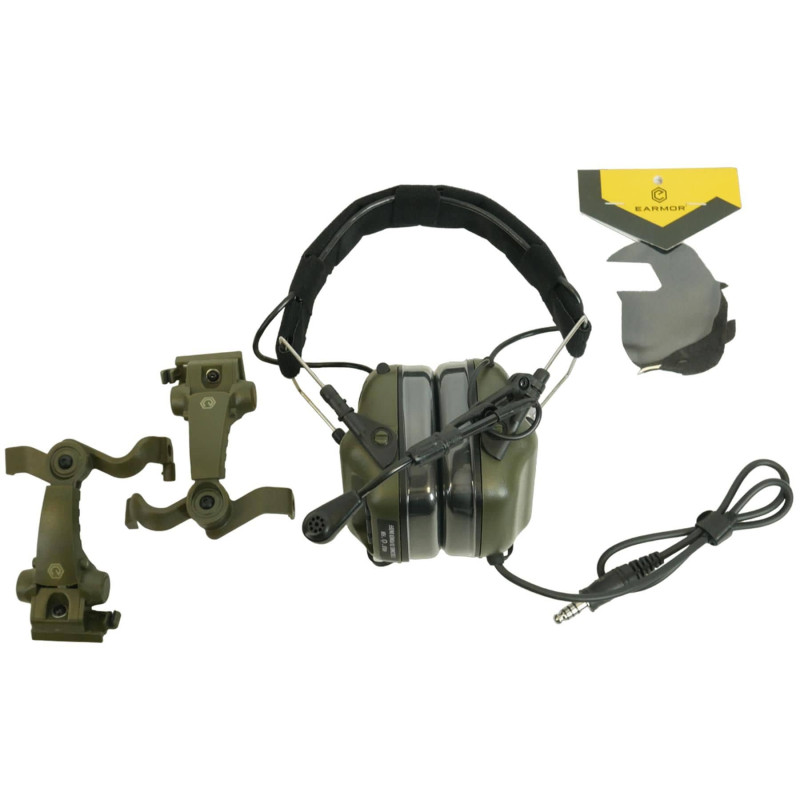 Активні захисні навушники Earmor M32X MOD4 Олива