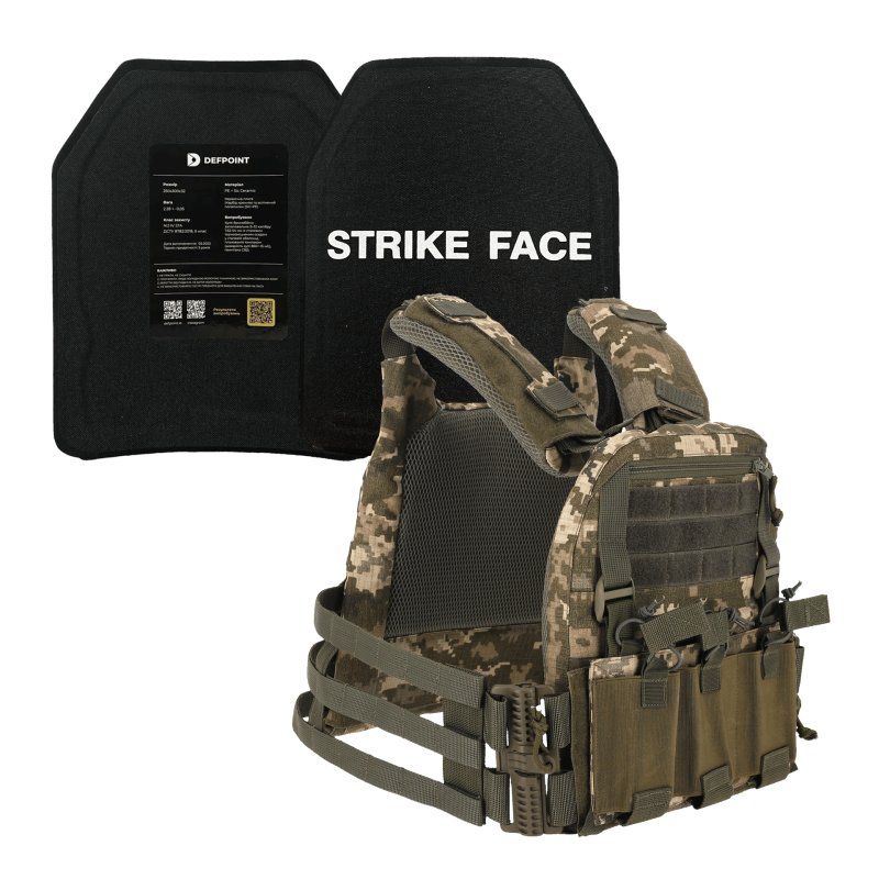 Бронежилет 6 класу: плитоноска DFP MM14 + комплект бронеплит 2,3 кг