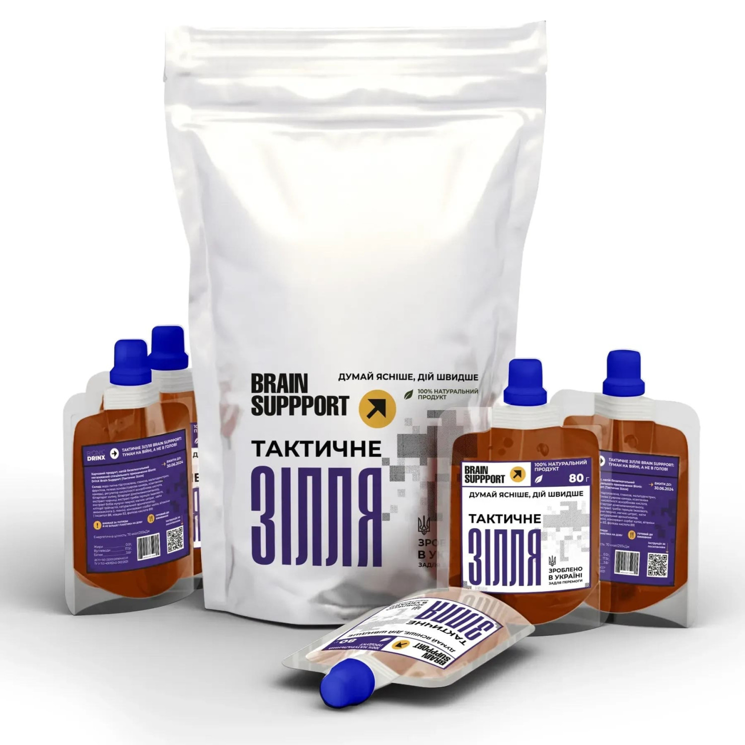 Тактичне Зілля Bionic Drinx Brain Supppor (Упаковка 5 шт) 400г