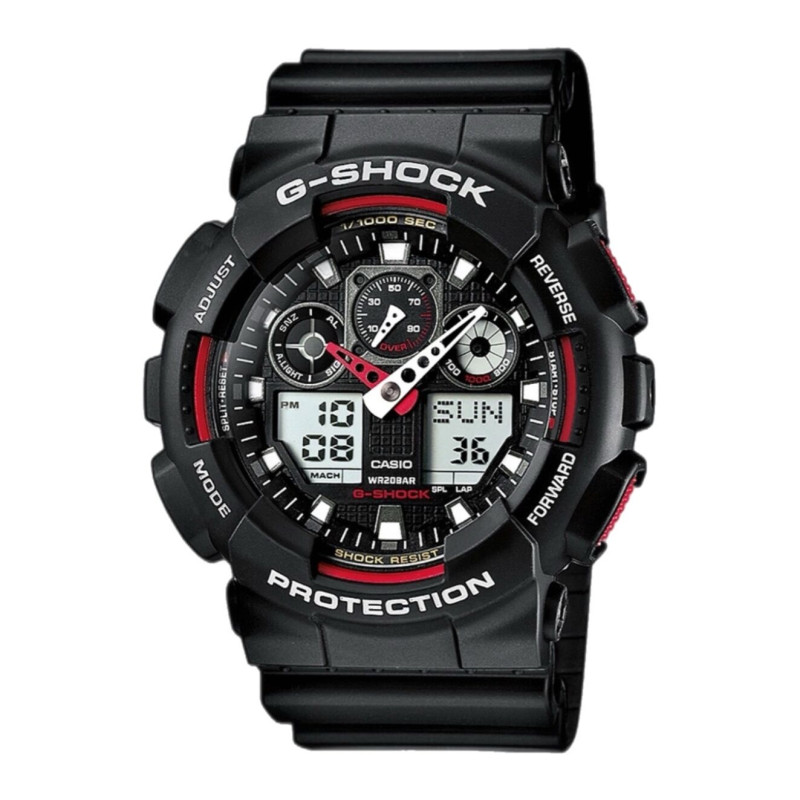 Часы Casio G-SHOCK GA-100 Черный-Красный
