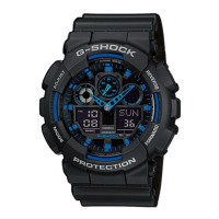 Годинник Casio G-SHOCK GA-100 Чорний-Синій