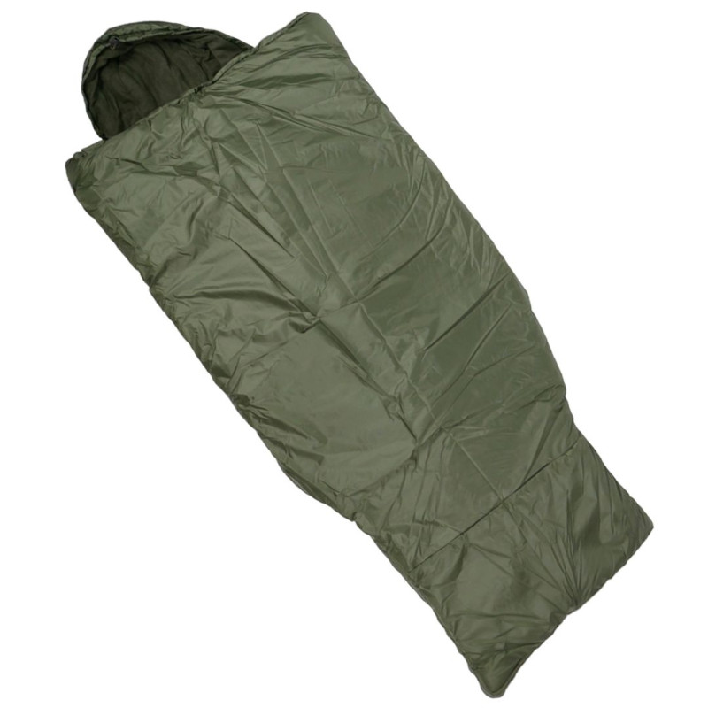 Спальний мішок зимовий з капюшоном 2.10х90 фліс Kiborg Олива