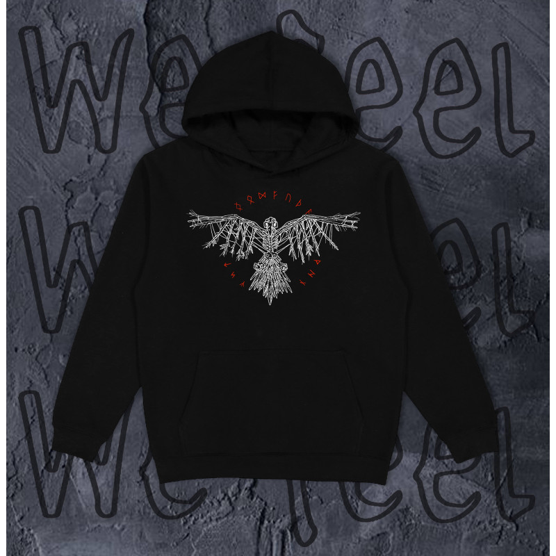 Худи с принтом We Feel "RAVEN OF ODIN" (8004)
