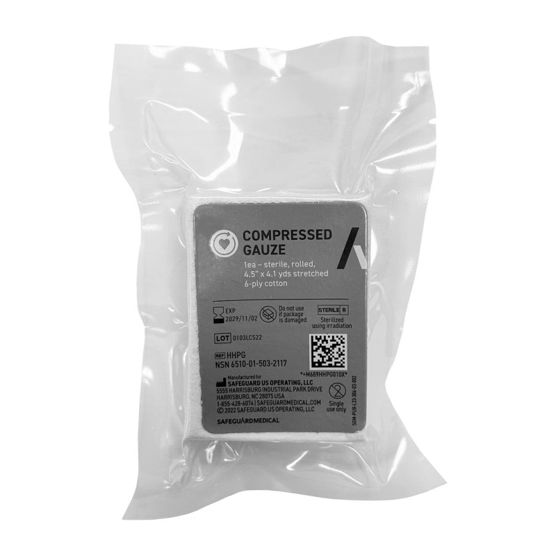 Бинт для тампонады Safeguard H&H Compressed Gauze