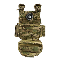 Плитоноска Malva Thorax + плакард кенга со вставкой под 3 магазина и сумкой органайзером L + напашник big Мультикам