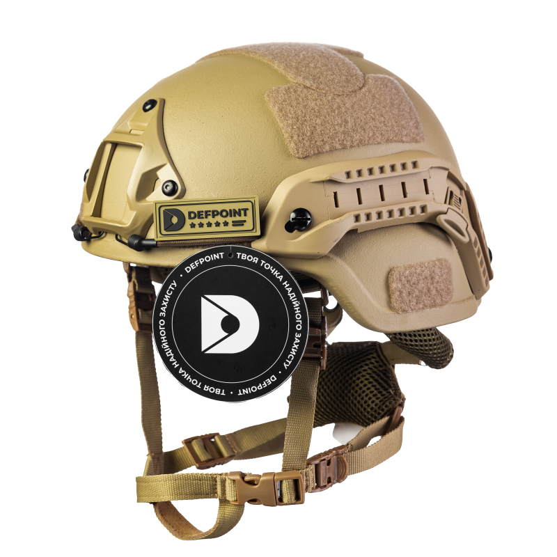Шлем (каска) MICH 2000 NIJ IIIA. Материал: НВМПЭ. Цвет койот