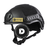 Шолом (каска) FAST NIJ IIIA. Матеріал: НВМПЕ. Колір чорний