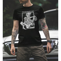 T-shirt We Feel Let`s meet death with a smile Black