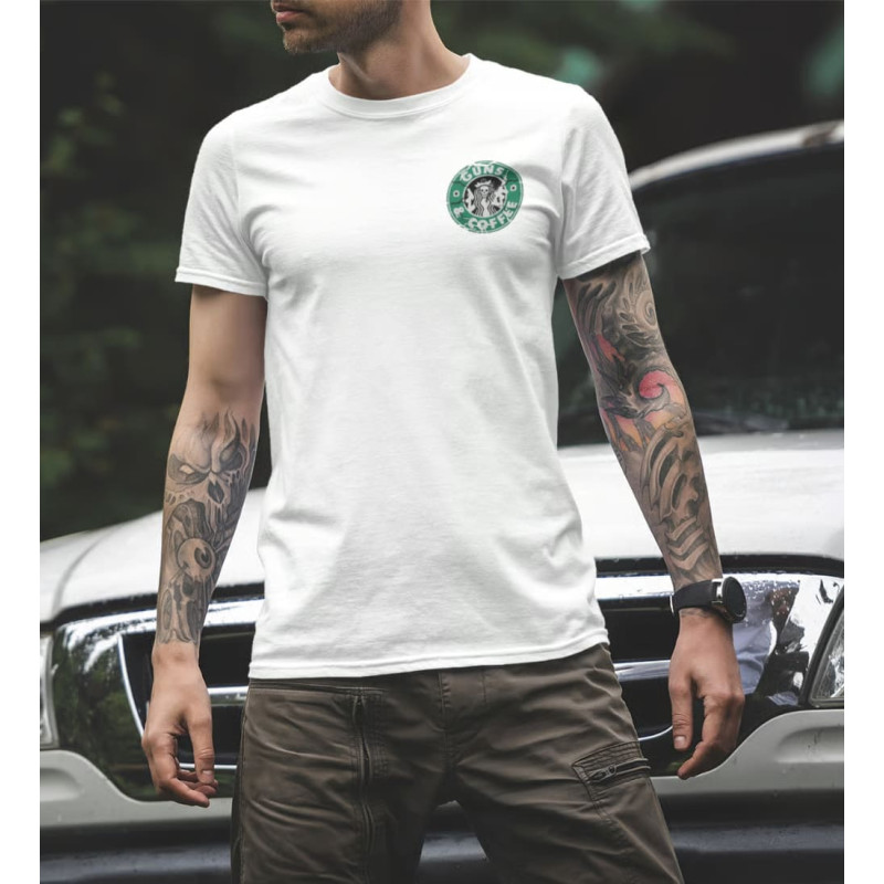 Футболка We Feel Guns and coffee Белый