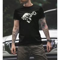 We Feel T-shirt Skull in a helmet Black