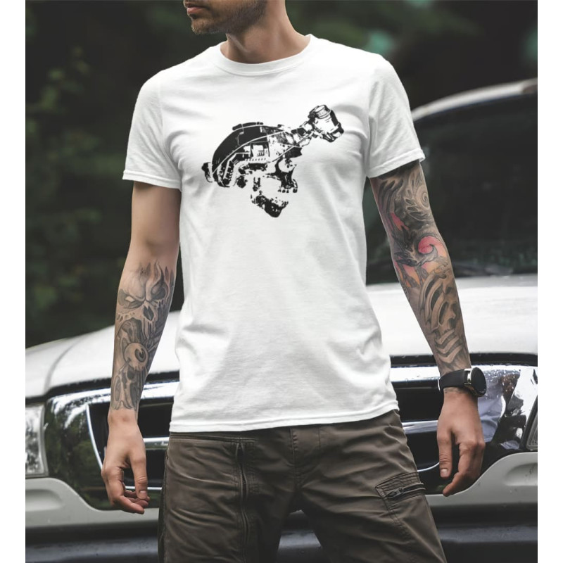 Футболка We Feel Череп в шлеме Белый