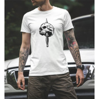 We Feel T-shirt Skull with a dagger White