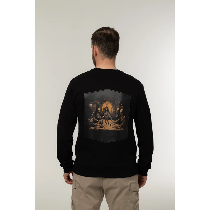 Лонгслив Corogva «За столом смерти» Чёрный