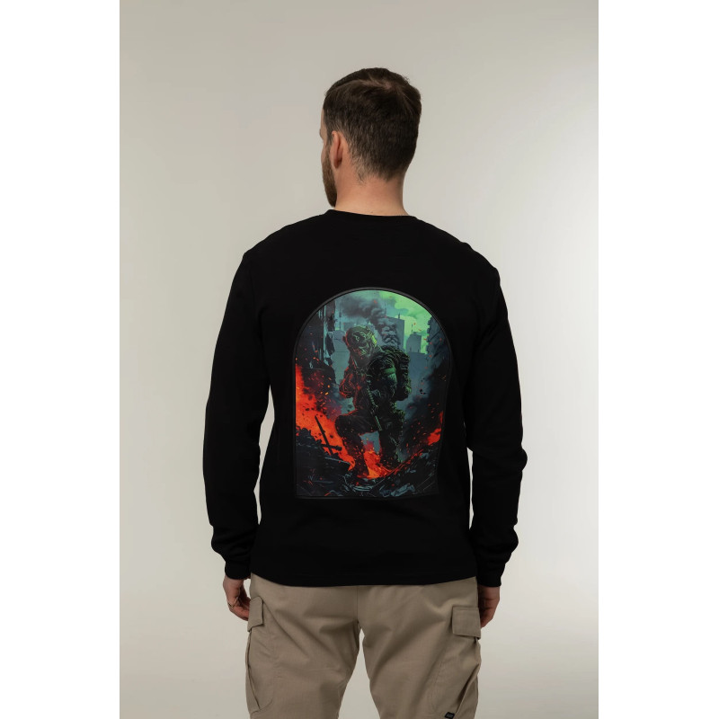 Лонгслив Corogva «Местный» Чёрный