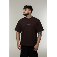 Футболка трёхниточная Corogva «База» Коричневый Oversize