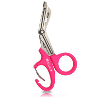 Atraumatic scissors Meuut with carabiner Pink