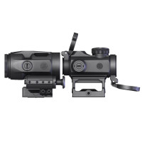 SigSauer Romeo-MSR collimator sight with Juliet3-Micro 1-3X magnifier