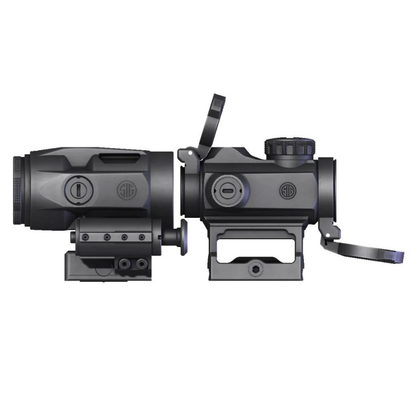 Коллиматорный прицел SigSauer Romeo-MSR с увеличителем Juliet3-Micro 1-3X