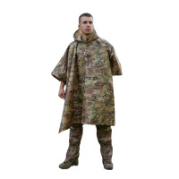Poncho raincoat with sealed seams Kiborg Waterproof Multicam