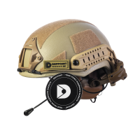 Set: FAST NIJ IIIA helmet + M32H active headphones + cheburashka mount. Color: coyote