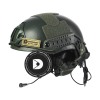 Комплект: шолом FAST NIJ IIIA + активні навушники M32H + кріплення чебурашки. Колір: олива