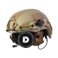 Set: FAST NIJ IIIA helmet + M32H active headphones. Color: coyote