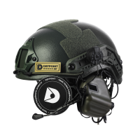 Комплект: шолом FAST NIJ IIIA + активні навушники M32H. Колір: олива