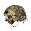 Комплект: шолом FAST NIJ IIIA + активні навушники M32H + кавер піксель. Колір: койот-піксель