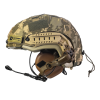 Комплект: шолом FAST NIJ IIIA + активні навушники M32H + кріплення чебурашки + кавер піксель. Колір: койот-піксель