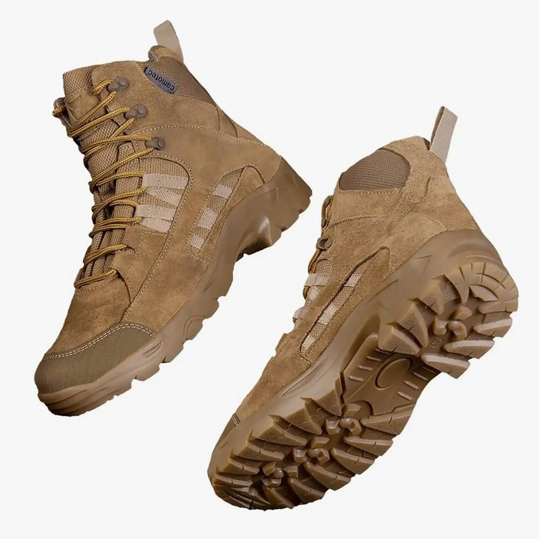 Тактичні берці для військових – чорні, водостійкі